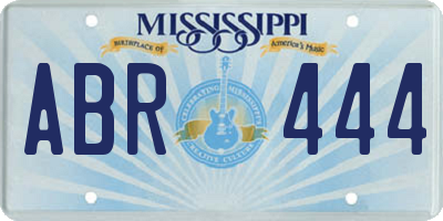 MS license plate ABR444