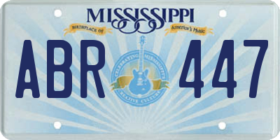 MS license plate ABR447