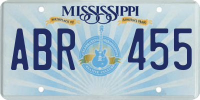 MS license plate ABR455