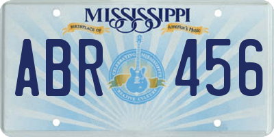 MS license plate ABR456