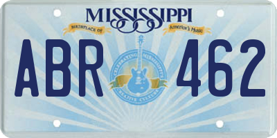 MS license plate ABR462