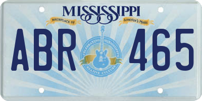 MS license plate ABR465