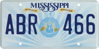 MS license plate ABR466