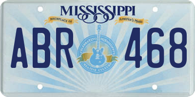 MS license plate ABR468