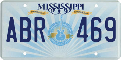 MS license plate ABR469