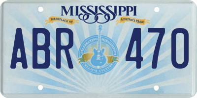 MS license plate ABR470