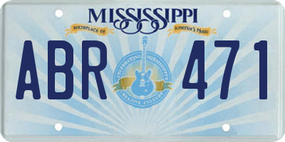 MS license plate ABR471