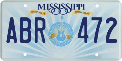 MS license plate ABR472