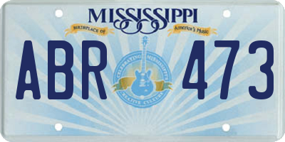 MS license plate ABR473