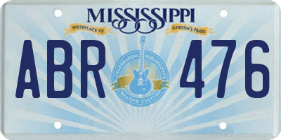 MS license plate ABR476