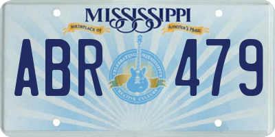 MS license plate ABR479