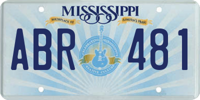 MS license plate ABR481