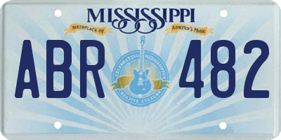 MS license plate ABR482