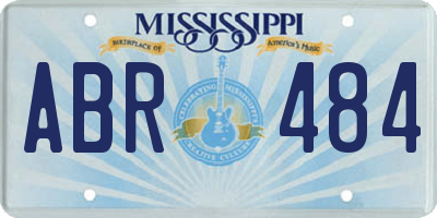 MS license plate ABR484