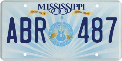 MS license plate ABR487