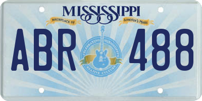 MS license plate ABR488