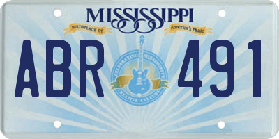 MS license plate ABR491