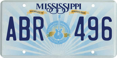 MS license plate ABR496