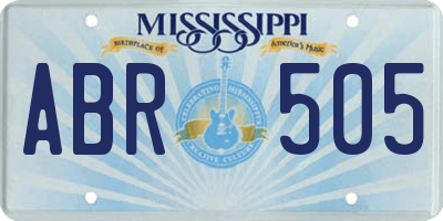 MS license plate ABR505