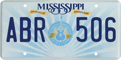 MS license plate ABR506