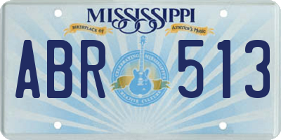 MS license plate ABR513