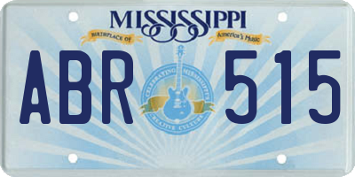 MS license plate ABR515