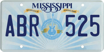 MS license plate ABR525