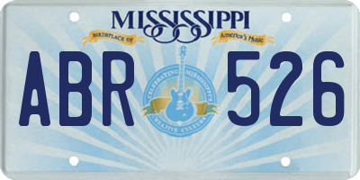 MS license plate ABR526