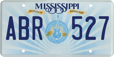 MS license plate ABR527