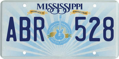 MS license plate ABR528