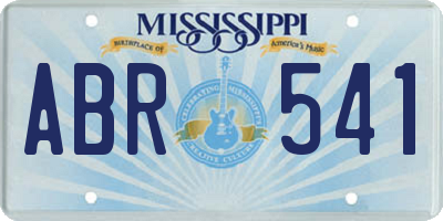 MS license plate ABR541