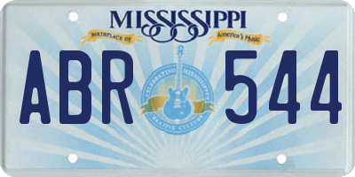 MS license plate ABR544