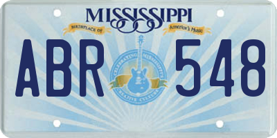 MS license plate ABR548