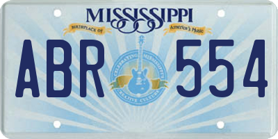 MS license plate ABR554