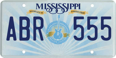 MS license plate ABR555