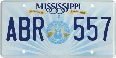 MS license plate ABR557