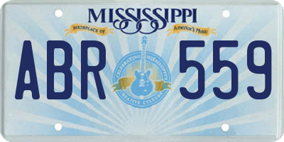 MS license plate ABR559