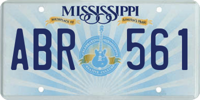 MS license plate ABR561