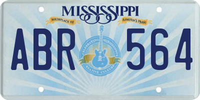 MS license plate ABR564