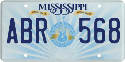 MS license plate ABR568