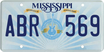 MS license plate ABR569