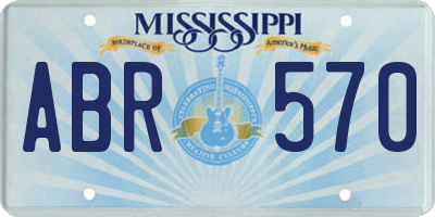 MS license plate ABR570