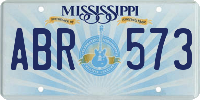 MS license plate ABR573