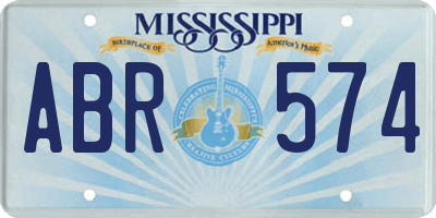 MS license plate ABR574