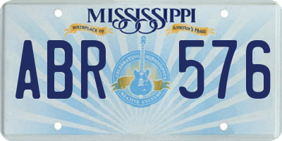 MS license plate ABR576