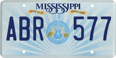 MS license plate ABR577