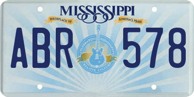 MS license plate ABR578