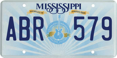 MS license plate ABR579