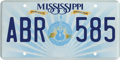 MS license plate ABR585