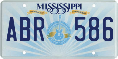 MS license plate ABR586